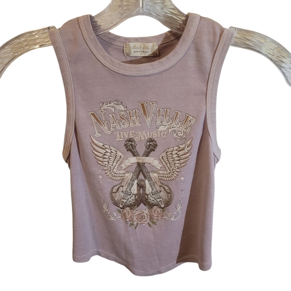 Altar'd State Tops - Altar'd State Nashville Graphic Crop Tank Top Ties At Back NEW XS
